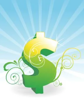 Green Dollar Stock Illustration