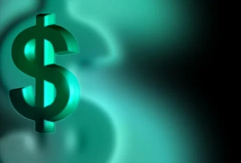 Green dollar  looping Stock Footage 326563