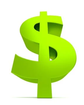 Green dollar sign. Stock Illustration