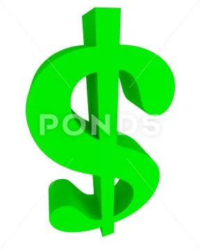 Green dollar sign. Stock Illustration