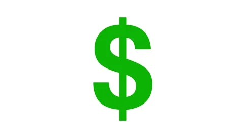 Green dollar white Stock Footage 255729536