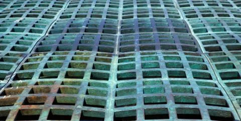 Green domed grating Stock Photos