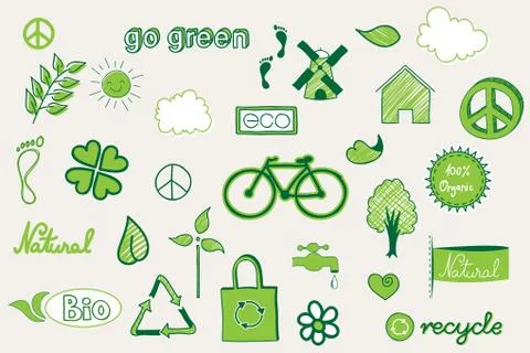 Green doodle Stock Illustration