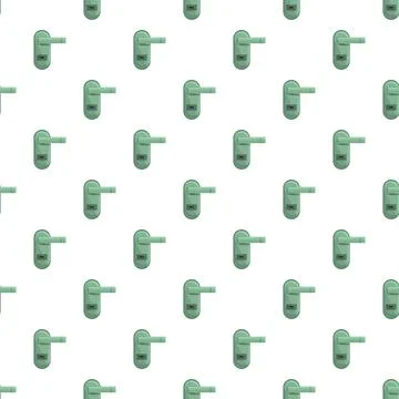 Green door handle lever repeating pattern background Illustration