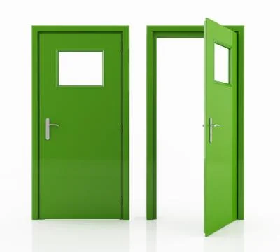 Green door Stock Illustration
