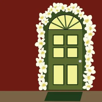 Green Door Stock Illustration
