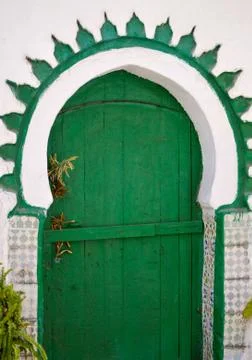 Green door Stock Photos