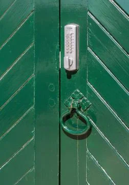 The green door Stock Photos