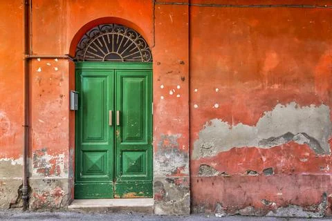 Green door Stock Photos