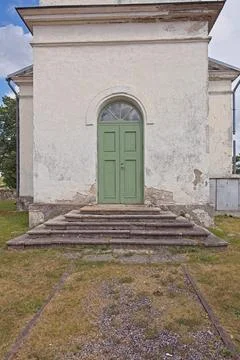 Green door. Fotos de archivo