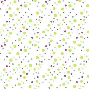 Green dot confetti vector seamless pattern Illustrazione stock