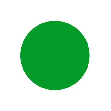 Green dot. The green Circle logo is a metaphor for ecology and conscious Illustrazione stock