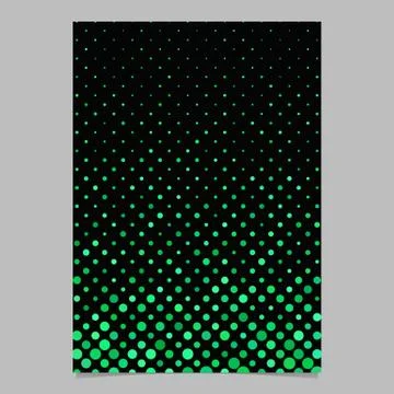 Green dot pattern brochure background Illustrazione stock