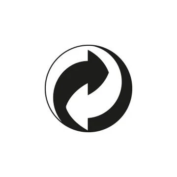 Green Dot symbol. Vector illustration, flat design. Ilustración de archivo