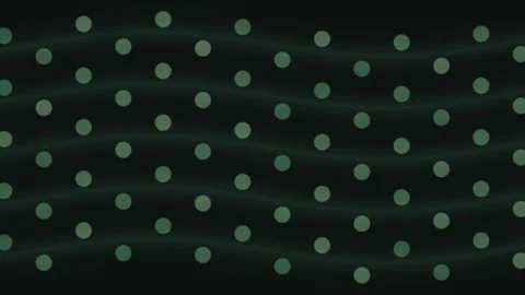 Green dots and wavy lines create a dynamic background Stock Footage 338323415