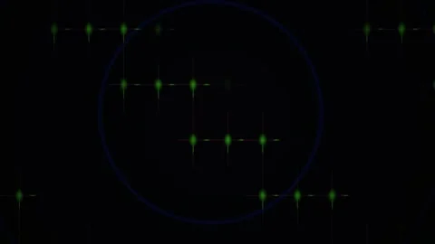 Green dots on black background technology. Stock Footage 340031622