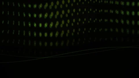 Green dots on black background technology. Stock Footage 340031787