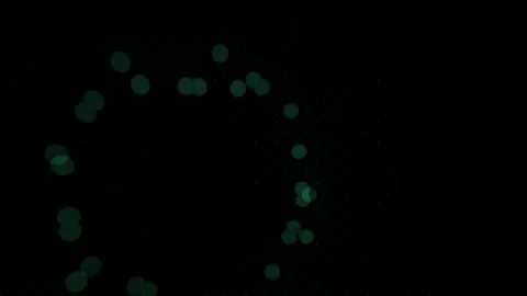 Green Dots Moving in Abstract Geometric Patterns on a Dark Background Stock-Footage 343712258