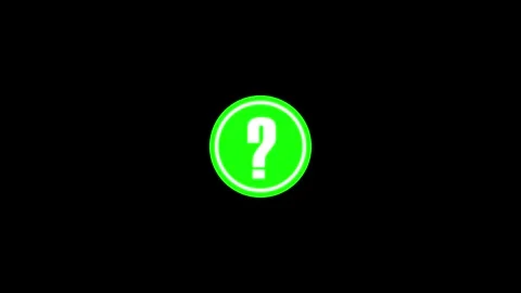 Green Dots Sequenced on Black Background With Question Marks Abstract Motio.. Stock Footage 342248955