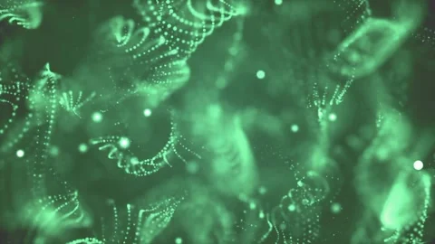 Green Dotted Lines Slow Motion Loop Stock-Footage 220091265