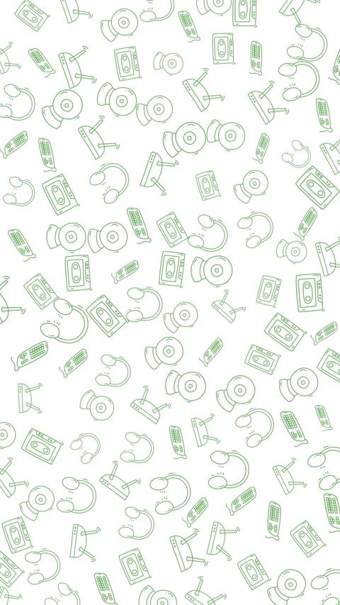 Green dotted outline technology and business icons seamless pattern backgroun Stock-Footage 336835214
