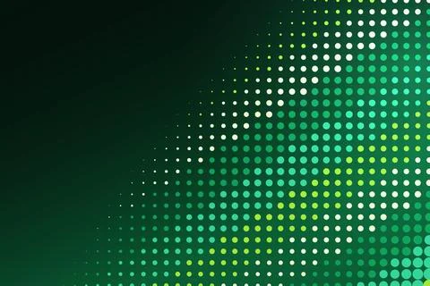 Green dotted pattern with gradient background Stock Illustration