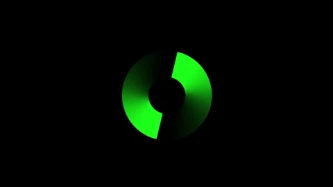 Green Double Bold Circle loading animation and buffering Stock Footage 341628852