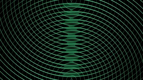 Green Double Radial Concentric Waves Expansion Stock Footage 335557724