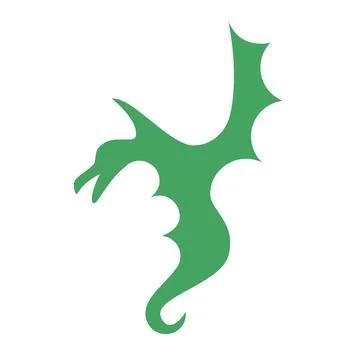 Green dragon symbol vector icon Stock Illustration