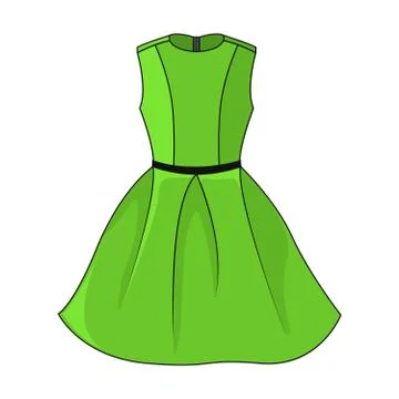 Green dress Stock Illustration