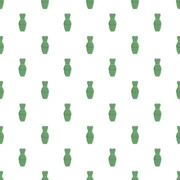 Green dresses pattern on white background 스톡 일러스트