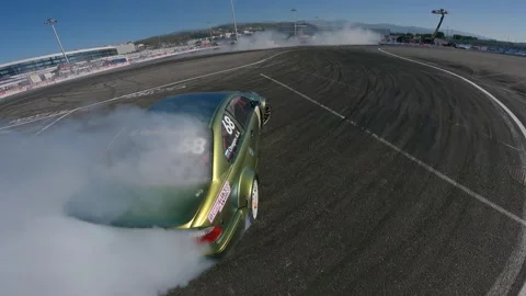 Green drift car 動画素材 147529589