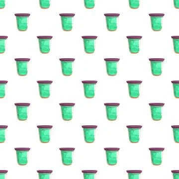 Green drink glass seamless pattern background design 库存插图