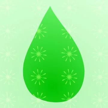 Green drop Stock Illustration