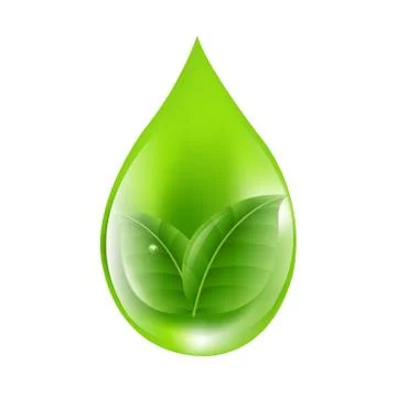 Green Drop Stock Illustration