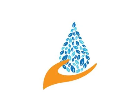 Green drop vector icon illustration Stock Illustration