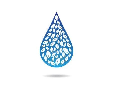 Green drop vector icon illustration Illustrazione stock