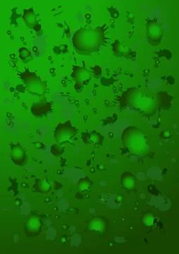 Green drops is abstract forms Stock Illustration
