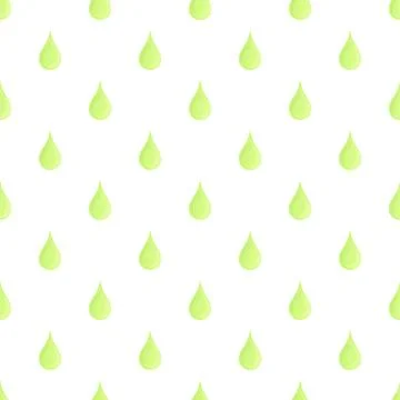Green drops repeating pattern on white background Иллюстрация