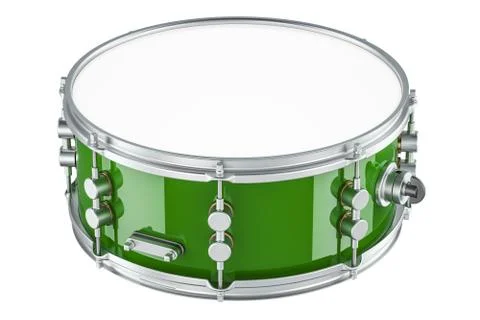 Green drum, 3D rendering Stock Illustration