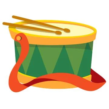 Green drum. Stock Illustration