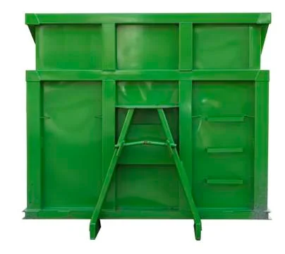 Green dumpster Fotos de archivo