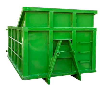 Green dumpster Stock Photos