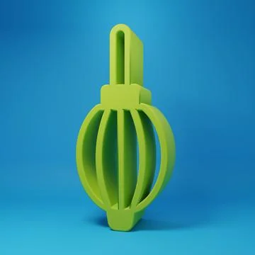 Green Dust blower icon isolated on blue background. Air duster. Lens cleane.. Stock Illustration