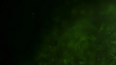 Green dust particles fly against a dark background 스톡 동영상 82169190
