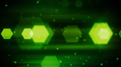 Green Dynamic Hexagons Stock Footage 40895493