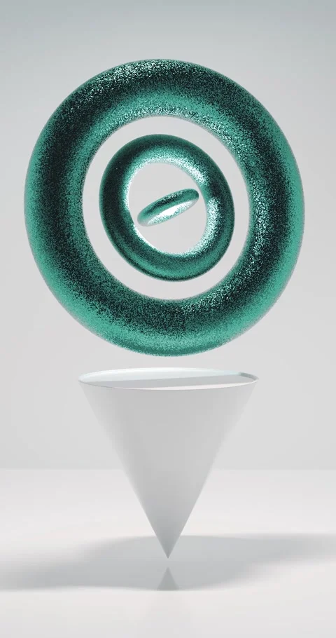 Green Dyson toroidal sphere, vertical video Stock Footage 318606578