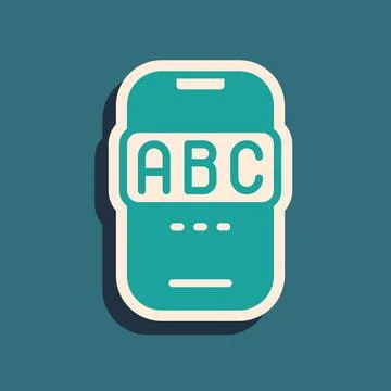 Green E-learning of different foreign languages through the mobile application Stock Illustration