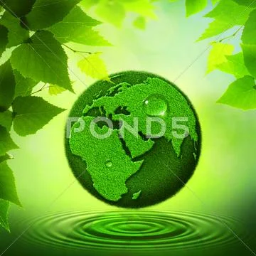 Green earth. abstract environmental backgrounds Stock Photos