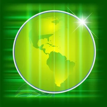 Green Earth background Stock Illustration